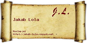 Jakab Lola névjegykártya